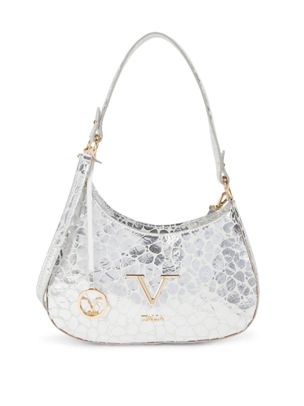 V Italia Versace 1969 Metallic Leather
Shoulder Bag Stone Texture